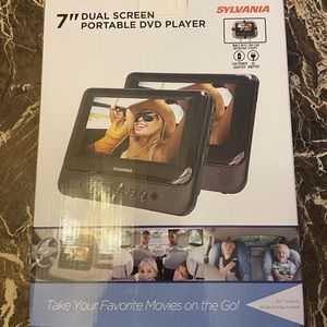 like NEW 7” dual screen portable DVD player